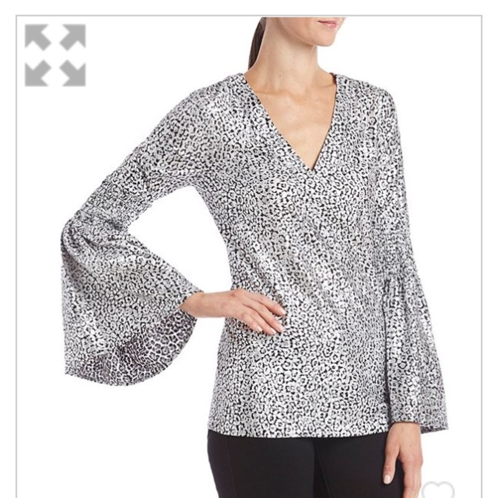 Michael Kors silky leopard print top